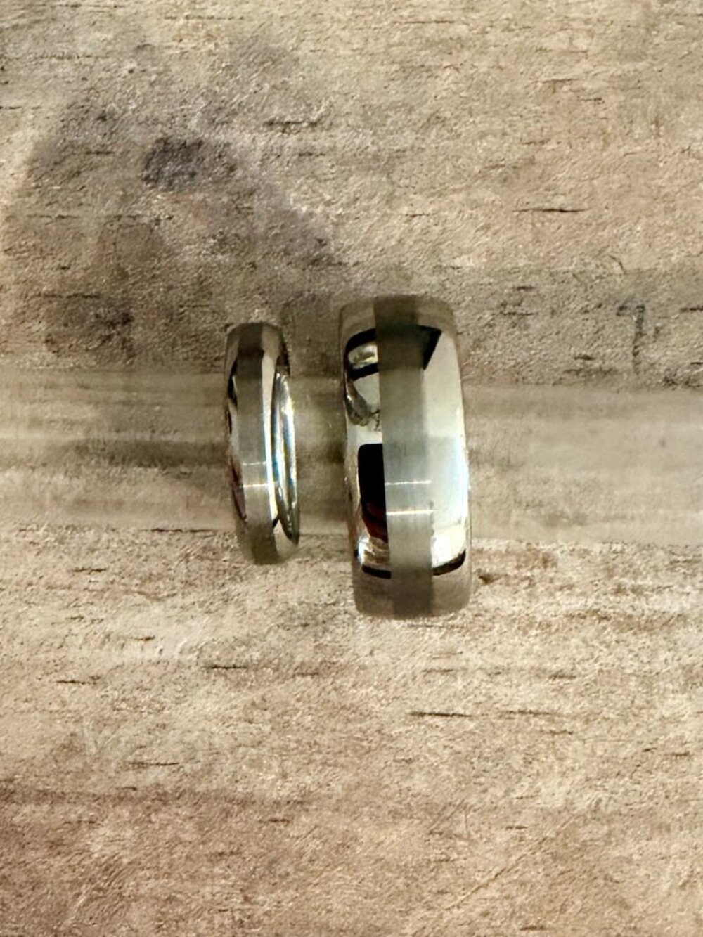 JVL Jewelry Tungsten Ring Set in Sizes 4 and 8.5